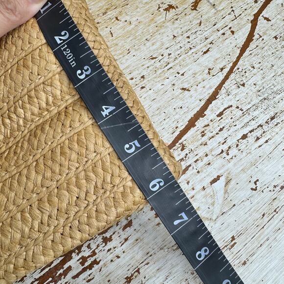 BTB Los Angeles Sunrise Suntan Sunset Embroidered Straw Tote Bag NWT - Picture 12 of 13